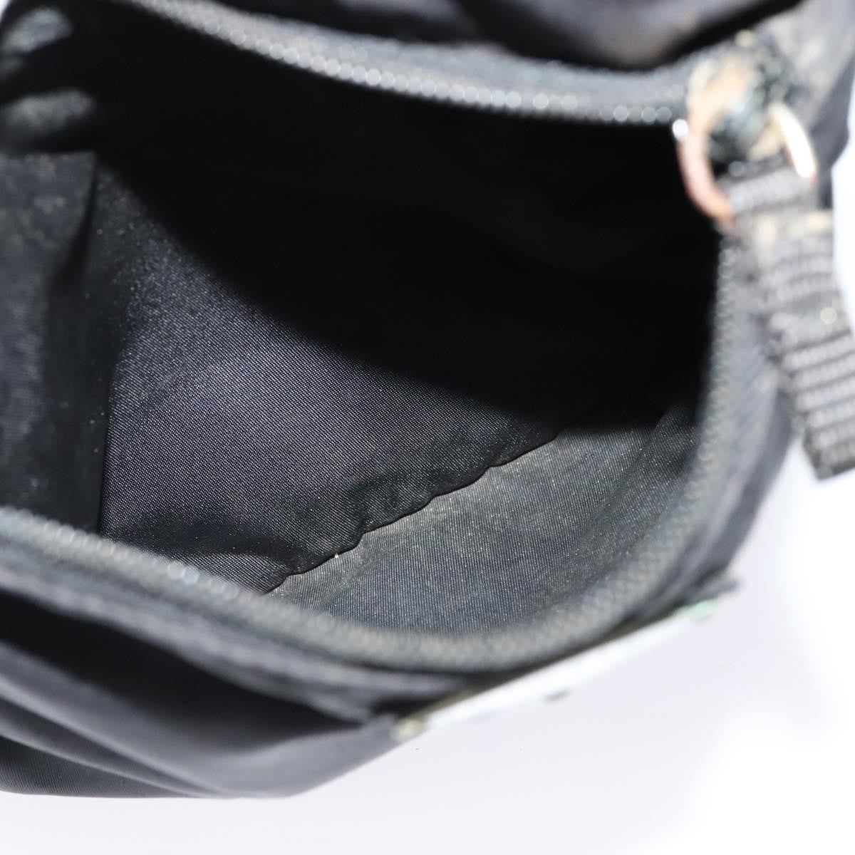 Prada Flat Messenger Bag Tessuto, BLACK, NYLON, Shoulder bag