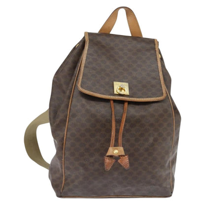 Celine Vintage Backpack Macadam Canvas, BROWN, CANVAS, Backpack