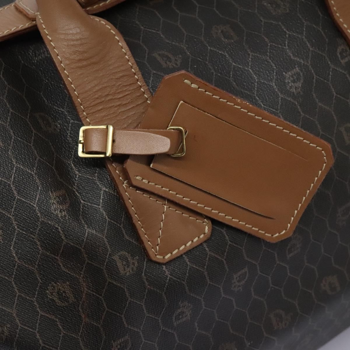 Christian Dior Vintage Honeycomb Boston bag Canvas and Leather, BLACK, CANVAS, Travel bag