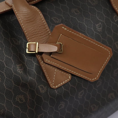 Christian Dior Vintage Honeycomb Boston bag Canvas and Leather, BLACK, CANVAS, Travel bag