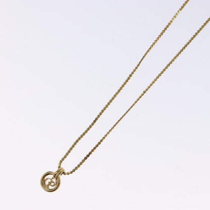 Christian Dior CD Round Pendant Necklace Metal, GOLD, METAL, Necklace