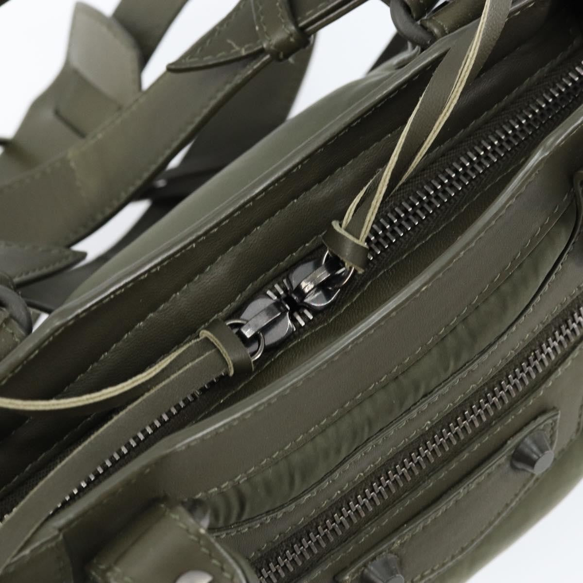 Balenciaga City Classic Studs Bag Leather, KHAKI, LEATHER, Handbag