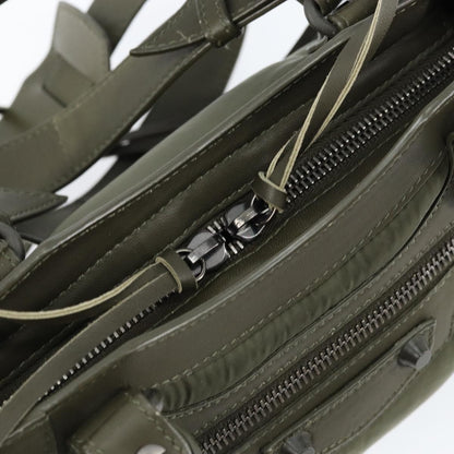 Balenciaga City Classic Studs Bag Leather, KHAKI, LEATHER, Handbag