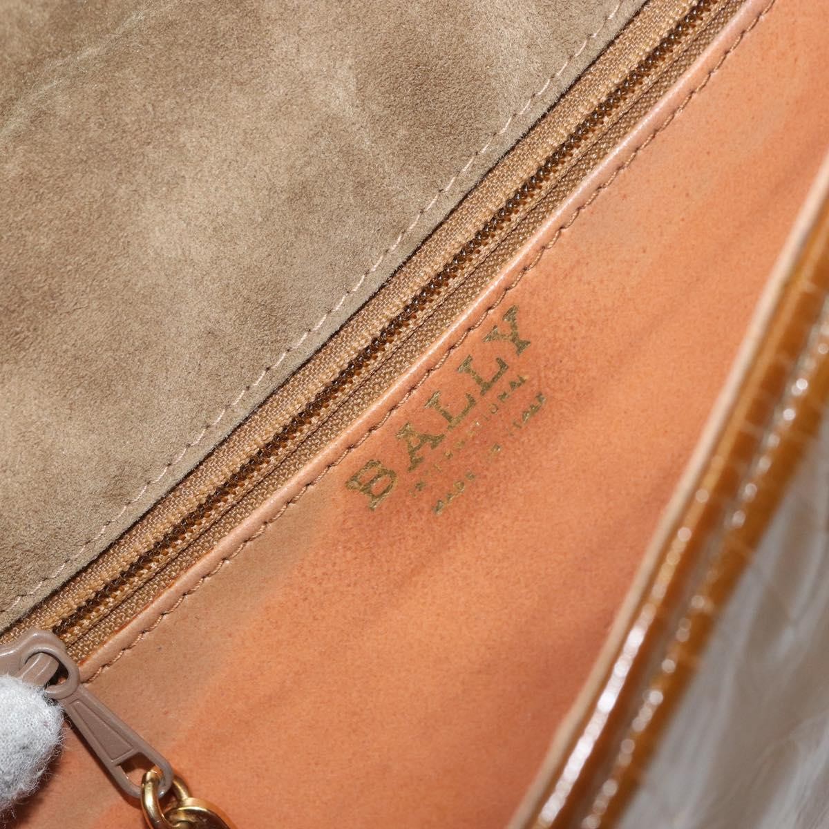 Bally Vintage Chain Shoulder Bag Quilted Patent leather, BROWN, PATENT_LEATHER, Shoulder bag