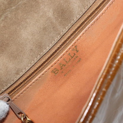 Bally Vintage Chain Shoulder Bag Quilted Patent leather, BROWN, PATENT_LEATHER, Shoulder bag