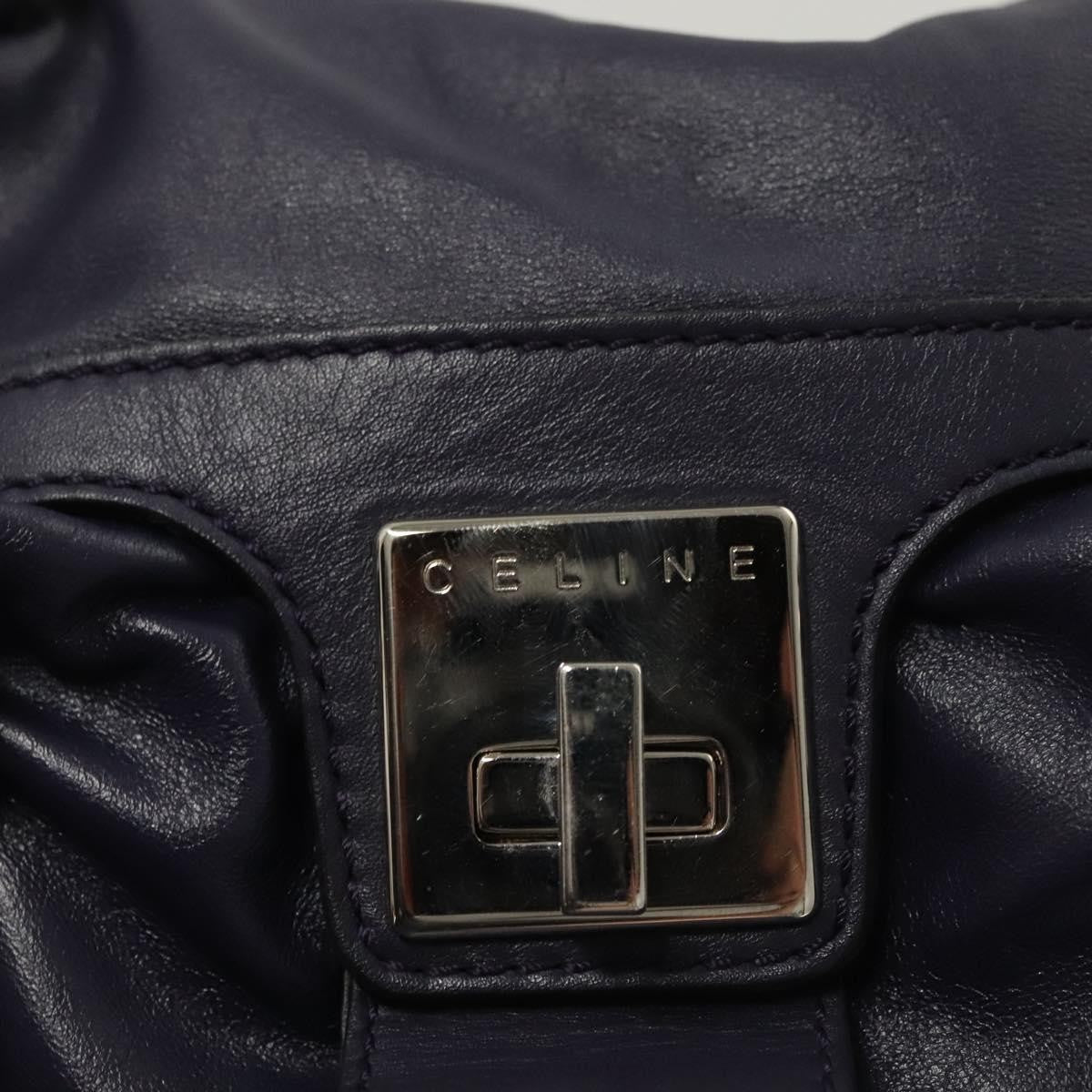 Celine Shoulder Bag Leather, PURPLE, LEATHER, Shoulder bag