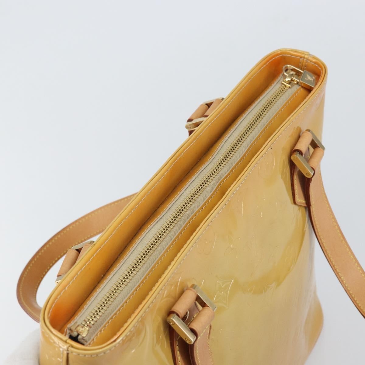 Louis Vuitton Houston Handbag Monogram Vernis, BEIGE, PATENT_LEATHER, Handbag