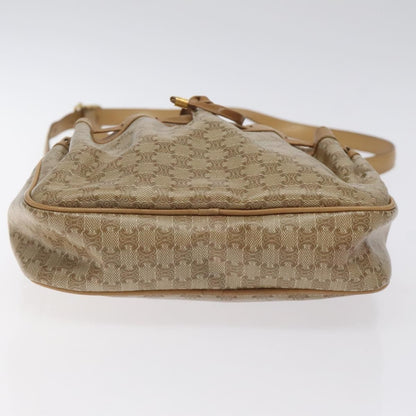 Celine Vintage Macadam Shoulder Bag Macadam Canva  Vinyl, BEIGE, PVC, Shoulder bag