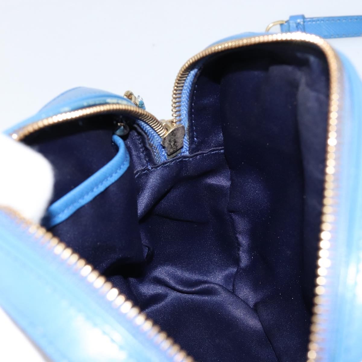 Salvatore Ferragamo Vala Chain Shoulder bag Leather, BLUE, LEATHER, Shoulder bag