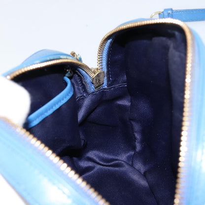 Salvatore Ferragamo Vala Chain Shoulder bag Leather, BLUE, LEATHER, Shoulder bag