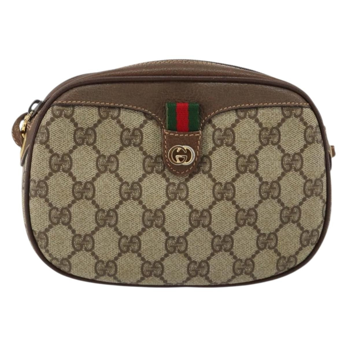 Gucci Vintage Pocket Shoulder Bag Canvas, BEIGE, CANVAS, Clutche & pouche