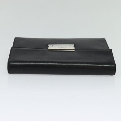Salvatore Ferragamo Vintage Gancini Pochette Leather, BLACK, LEATHER, Clutche & pouche