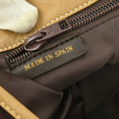 Loewe Anagram handbag Leather, BROWN, LEATHER, Handbag