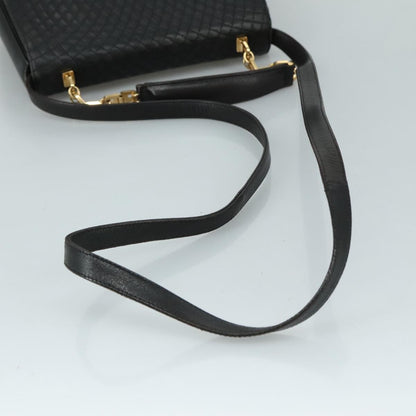 Bally Vintage Flap Handbag Quilted Leather, BLACK, LEATHER, Handbag