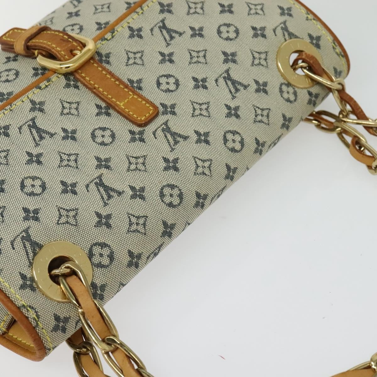 Louis Vuitton Camille Messenger Bag Mini Lin, BLUE, CANVAS, Crossbody bag