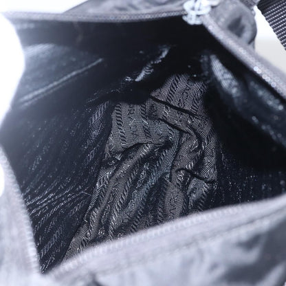 Prada Buckle Messenger Bag Tessuto, BLACK, NYLON, Shoulder bag