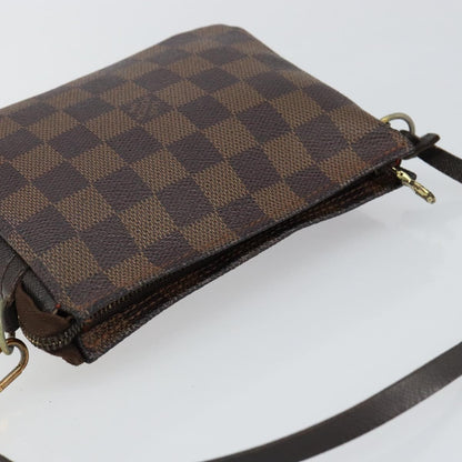 Louis Vuitton Trousse Make Up Bag Damier Canvas, BROWN, CANVAS, Clutche & pouche