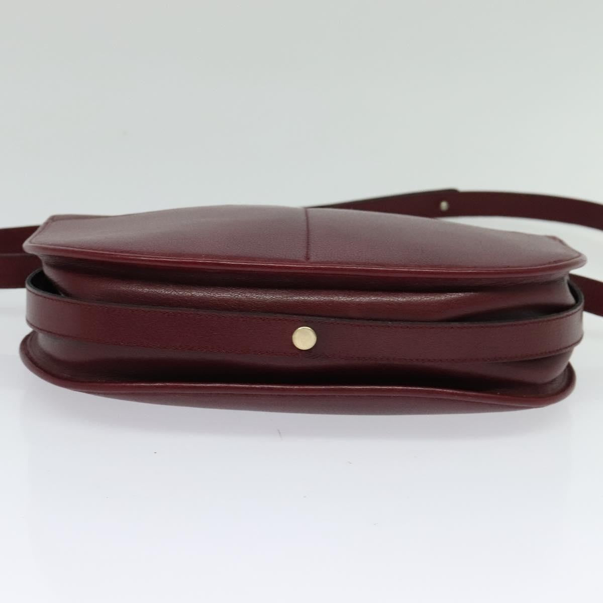 Christian Dior CD Shoulder bag Leather, BURGUNDY, LEATHER, Shoulder bag