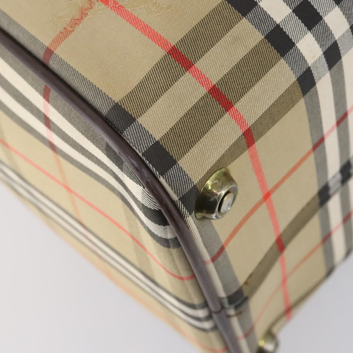 Burberry Vintage Duffle Bag Haymarket Canvas, BEIGE, CANVAS, Travel bag