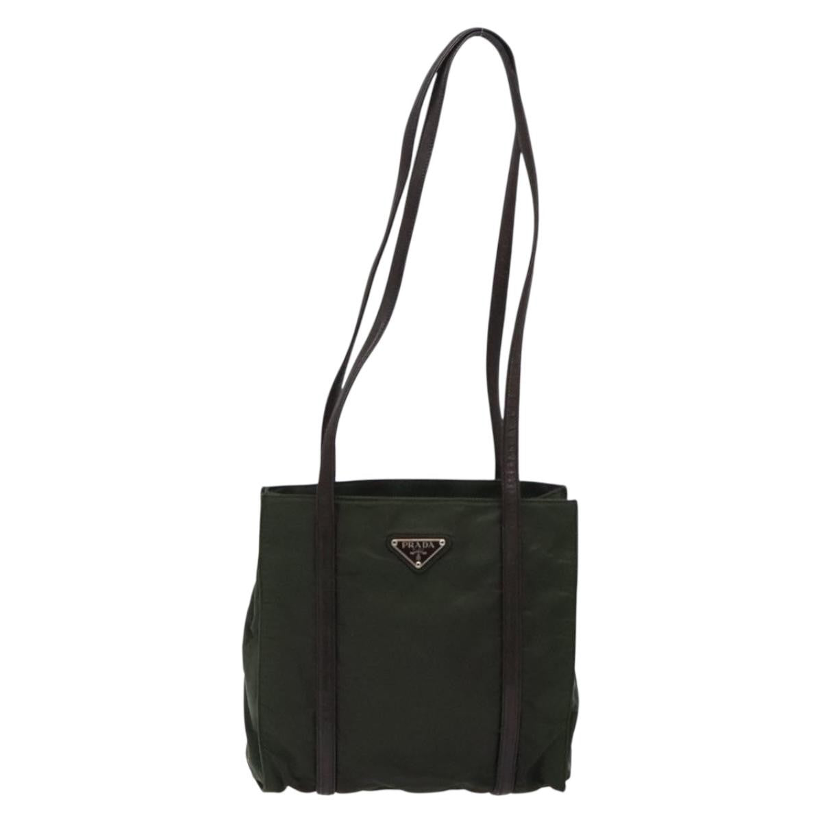 Prada Vintage Shoulder Bag Tessuto, KHAKI, NYLON, Shoulder bag