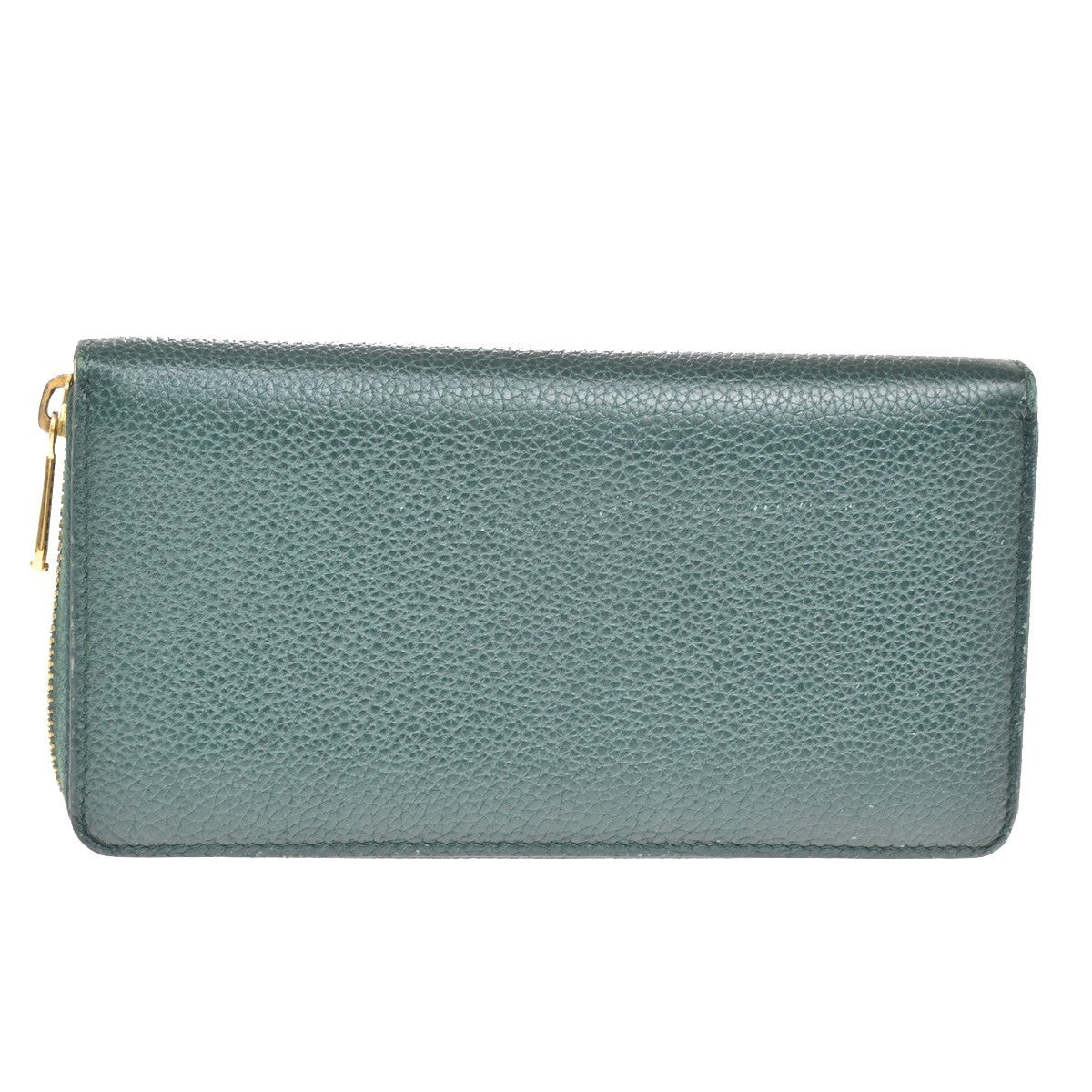 Gucci Zumi Zip Around Wallet Leather, GREEN, LEATHER, Wallets