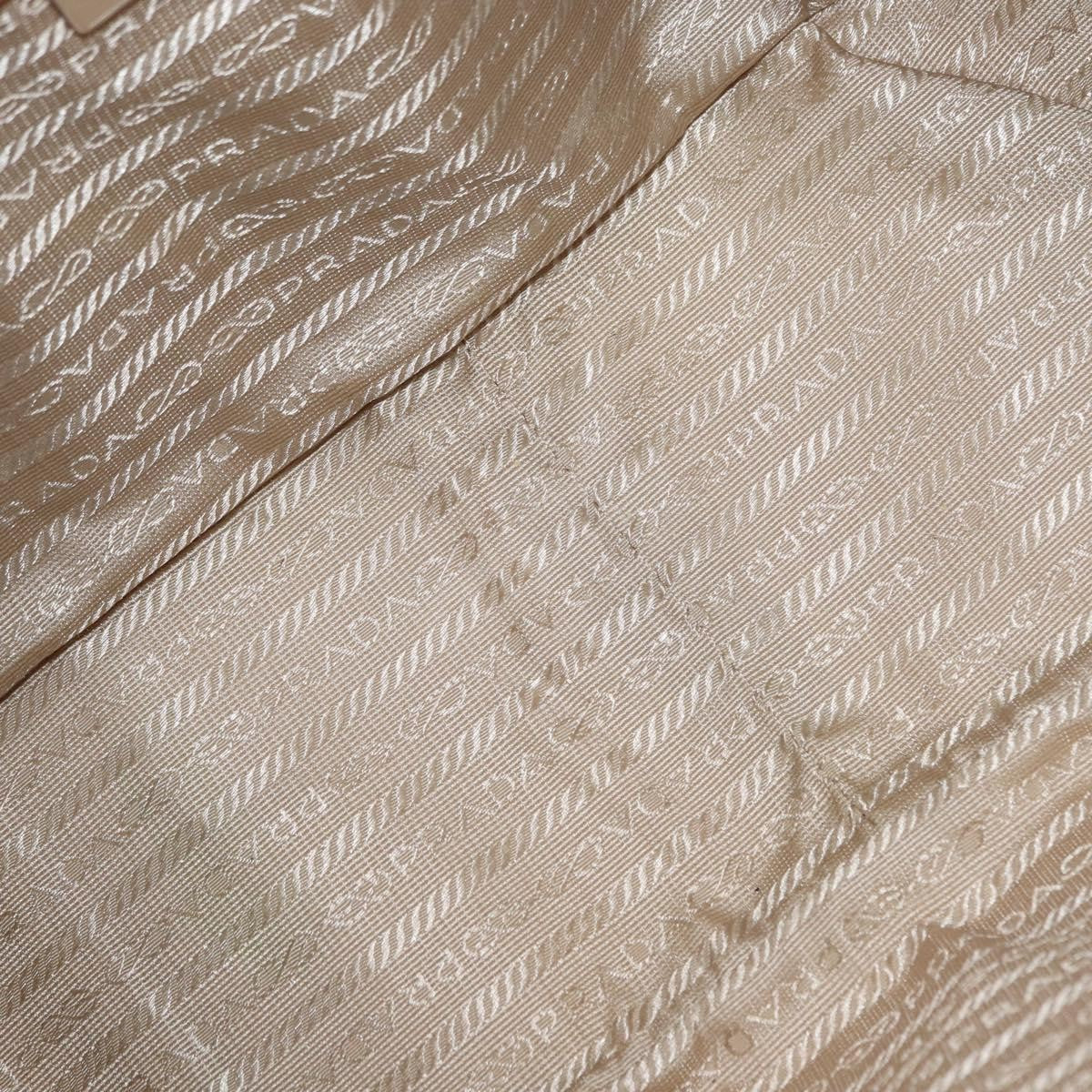 Prada Bowler Bag Canvas with Leather, BEIGE, CANVAS, Handbag