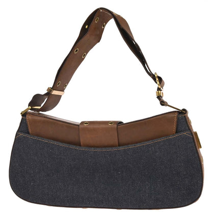 Christian Dior Vintage Street Chic Columbus Bag Denim, BLUE, DENIM_JEANS, Shoulder bag