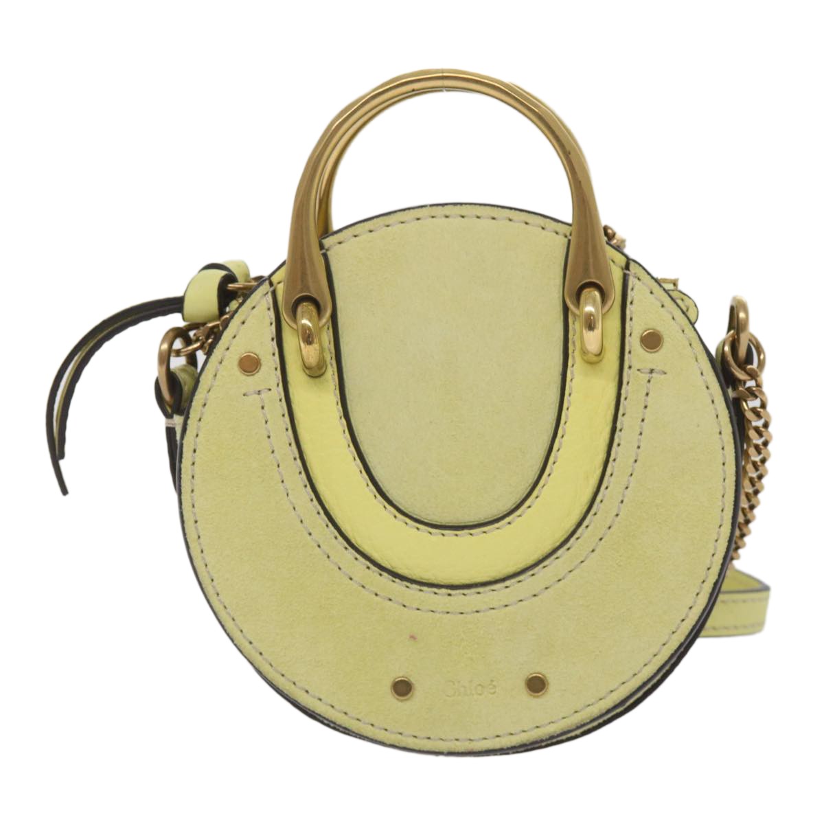 Chloe Pixie Crossbody Bag Leather and Suede, YELLOW, SUEDE, Crossbody bag