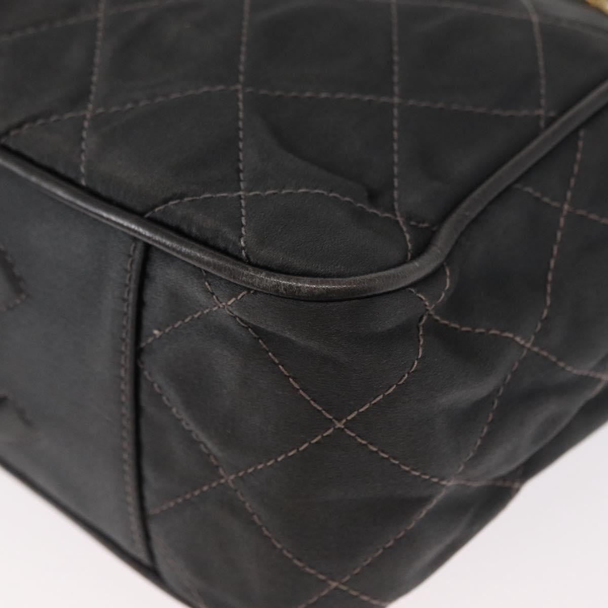 Chanel Vintage Shoulder Bag Satin, GRAY, SATIN, Shoulder bag
