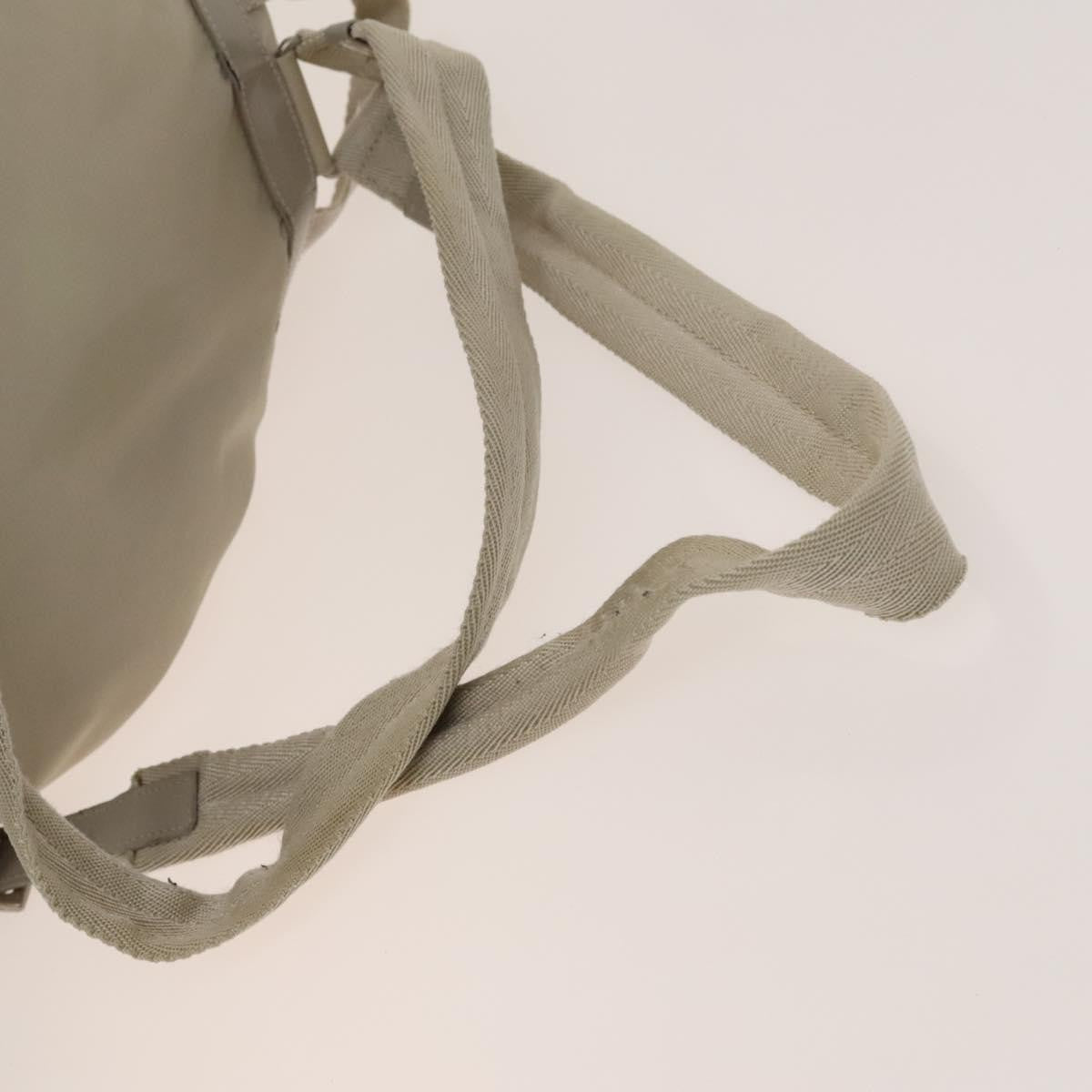 Prada Vela Double Front Pocket Backpack Tessuto with Saffiano Leather, SILVER, NYLON, Backpack