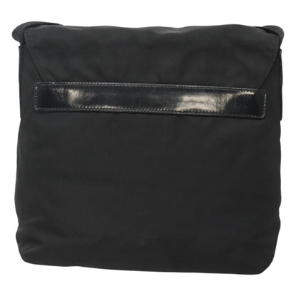 Prada Buckle Messenger Bag Tessuto, BLACK, NYLON, Shoulder bag