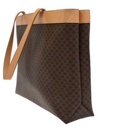 Celine Vintage Macadam Tote bag Canvas and Leather, BROWN, CANVAS, Tote bag