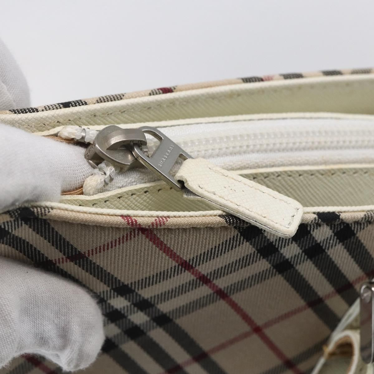 Burberry Nova Check Tote Canvas and Leather, BEIGE, CANVAS, Tote bag