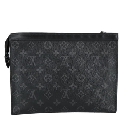 Louis Vuitton Pochette Voyage Monogram Eclipse Canvas, BLACK, CANVAS, Clutche & pouche