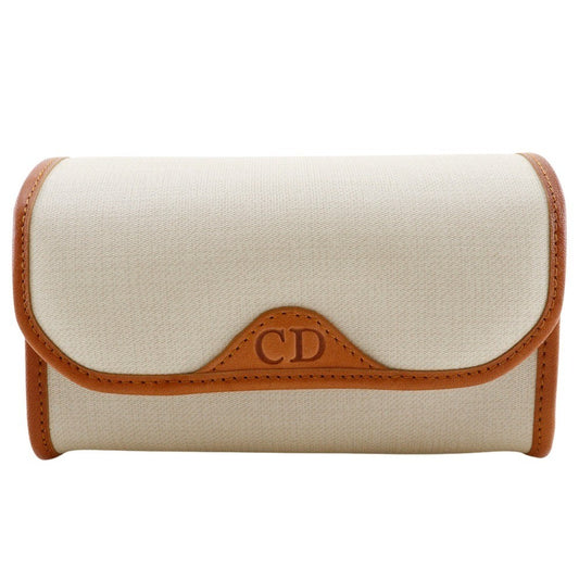 Christian Dior CD logo novelty pouch PVC, ECRU, PVC, Clutche & pouche