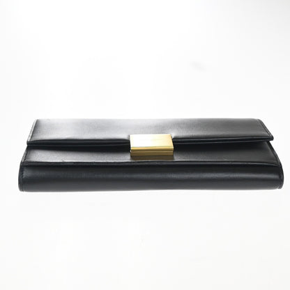 Saint Laurent Bellechasse Flap Wallet Leather, BLACK, LEATHER, Wallets