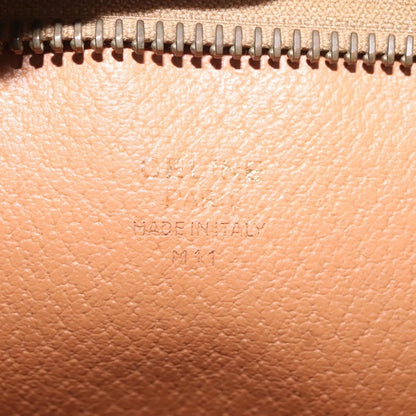 Celine Circle Logo Macadam Pouch Canvas and Leather, BROWN, CANVAS, Clutche & pouche