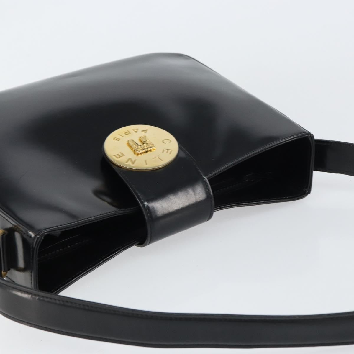 Celine Handbag Patent leather, BLACK, PATENT_LEATHER, Shoulder bag