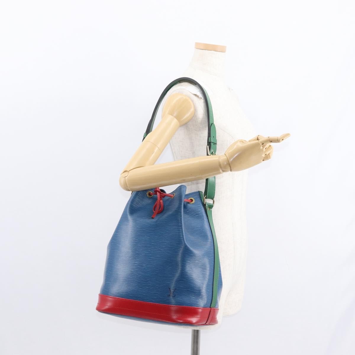Louis Vuitton Tricolor Noe Handbag Epi Leather, BLUE, LEATHER, Shoulder bag