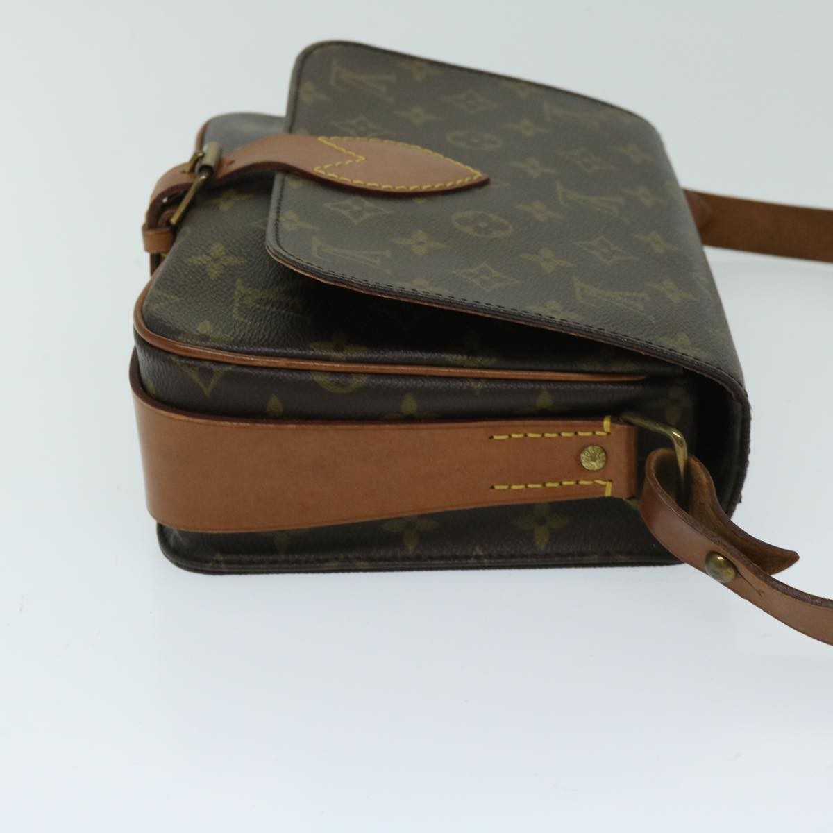 Louis Vuitton Cartouchiere Handbag Monogram Canvas, BROWN, CANVAS, Shoulder bag