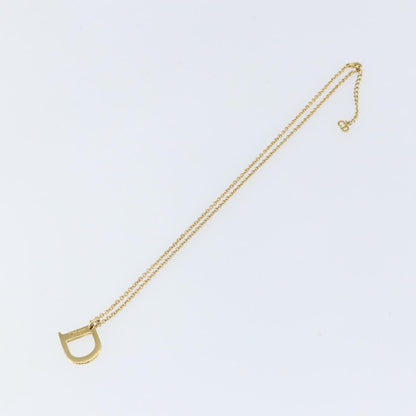 Christian Dior D logo Pendant Necklace Metal, GOLD, METAL, Necklace