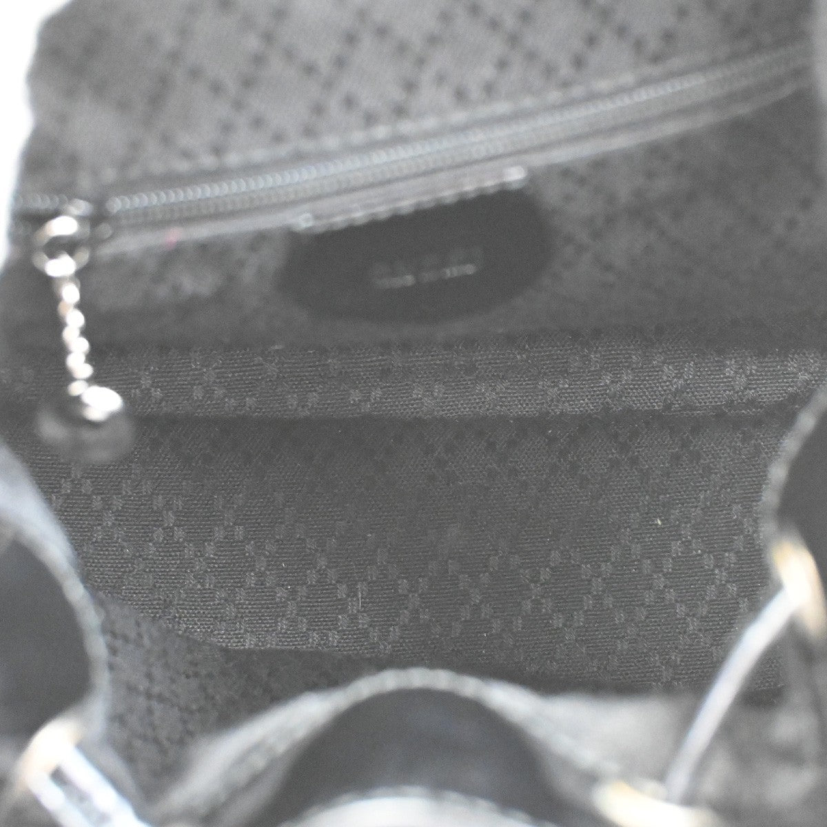 Gucci Vintage Bamboo Backpack Nylon and Patent Leather, BLACK, NYLON, Backpack