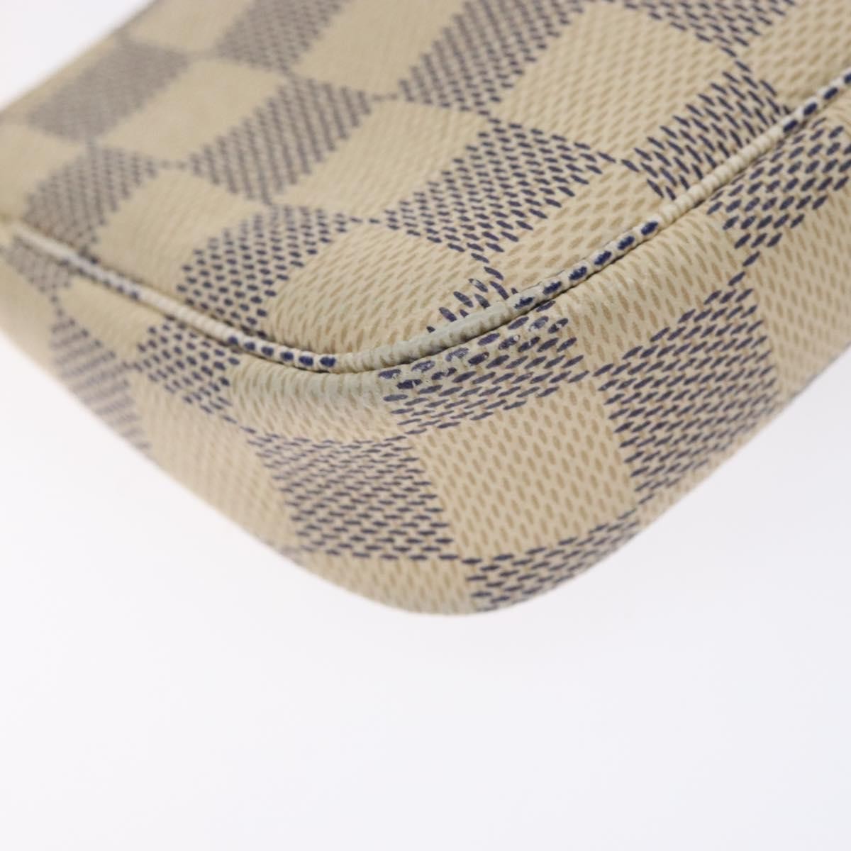Louis Vuitton Pochette Accessoires Damier, WHITE, CANVAS, Clutche & pouche
