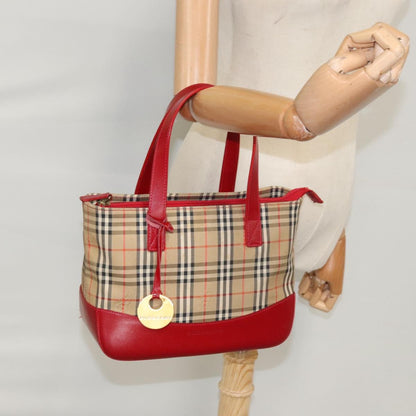 Burberry Nova Handbag Check Pattern, BEIGE, CANVAS, Handbag