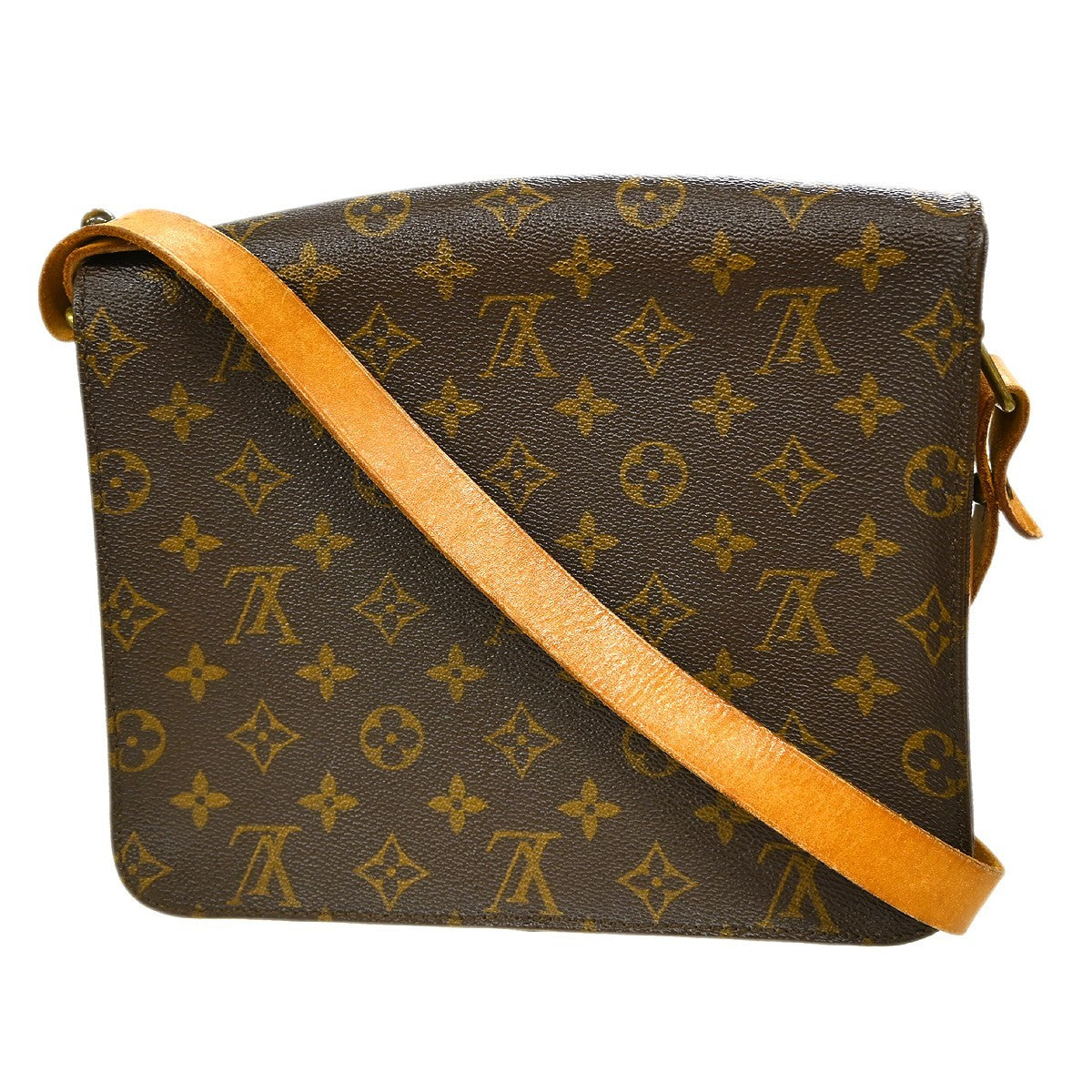 Louis Vuitton Cartouchiere Handbag Monogram Canvas, Brown, Canvas, Shoulder Bag