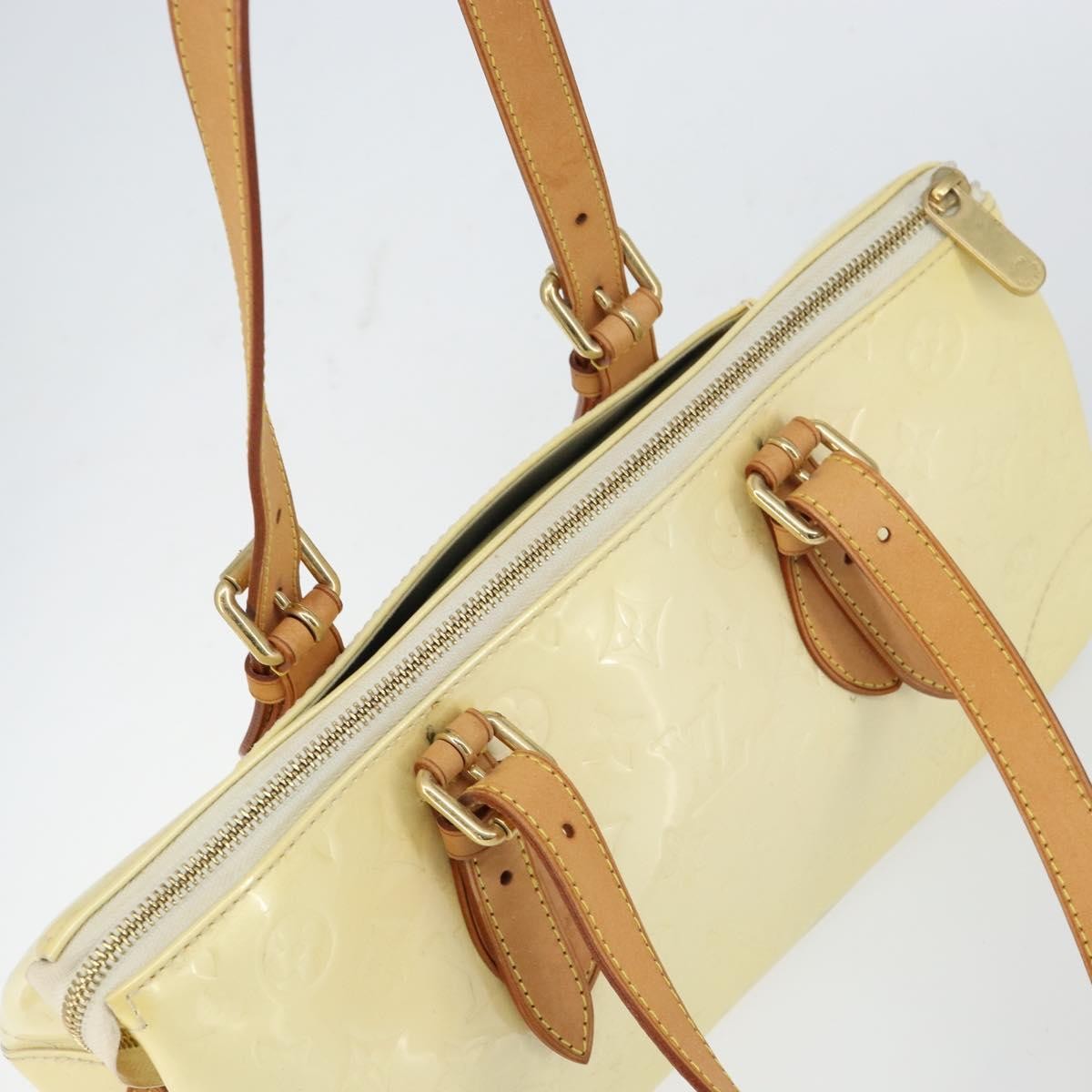 Louis Vuitton Rosewood Avenue Handbag Monogram Vernis, BEIGE, PATENT_LEATHER, Handbag