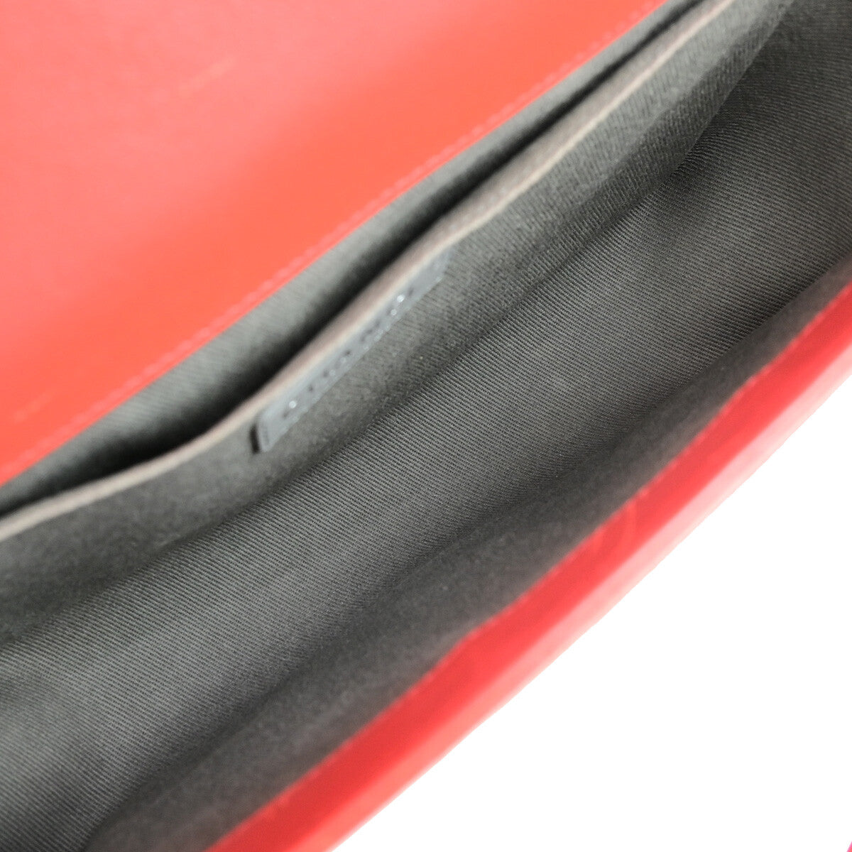 Chanel Boy Flap Bag with Strap Quilted Lambskin, RED, LEATHER, Shoulder bag