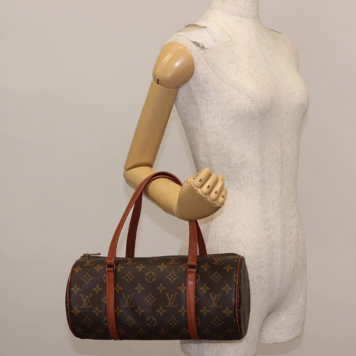 Louis Vuitton Papillon Handbag Monogram Canvas, BROWN, CANVAS, Handbag