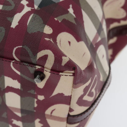 Burberry Open Tote Printed Canvas, BEIGE, CANVAS, Tote bag