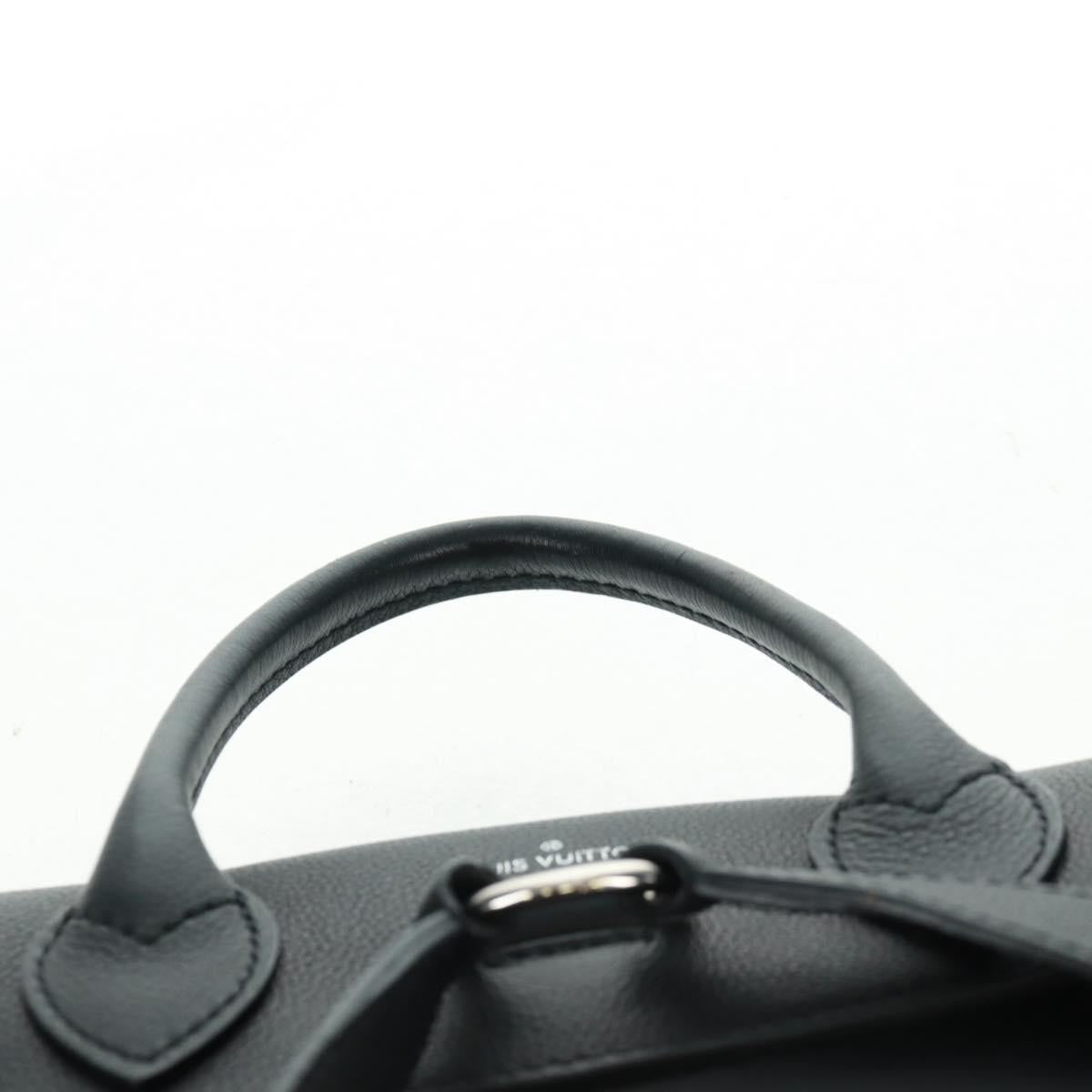 Louis Vuitton Lockme Backpack Leather, BLACK, LEATHER, Backpack